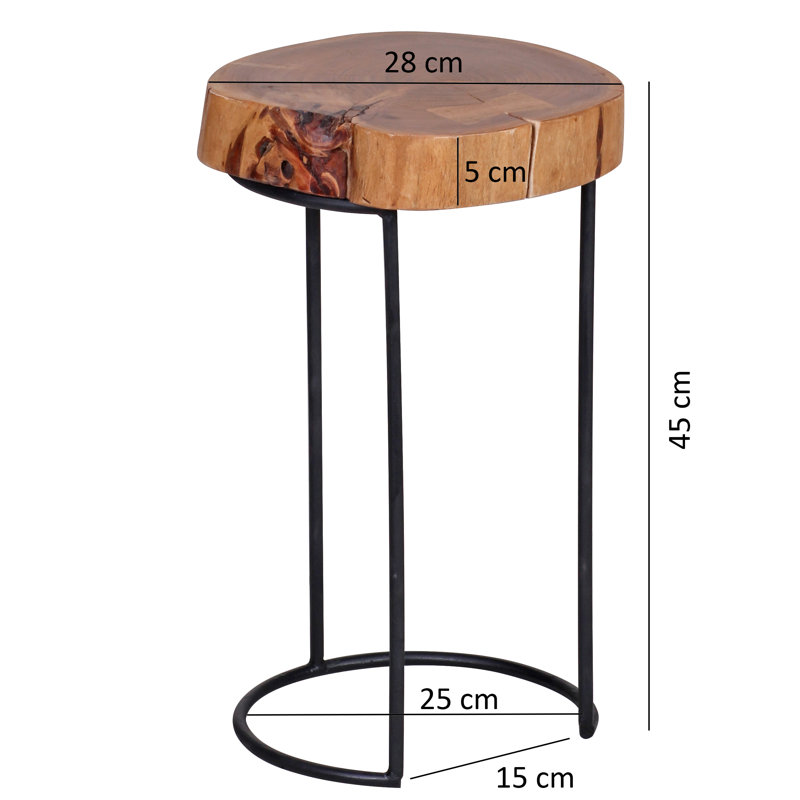 Layfield Tree Stump End Table, Acacia