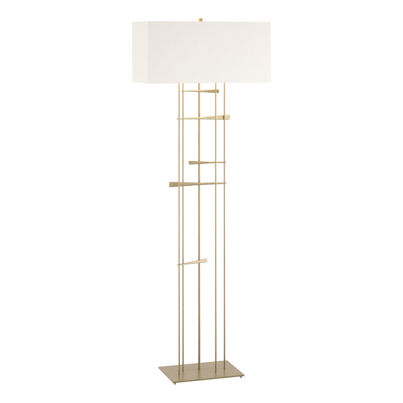 Cavaletti 65" Floor Lamp, Natural Anna, Soft Gold