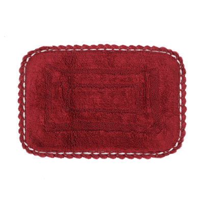 Akife 100% Cotton Non-Slip Bath Rug