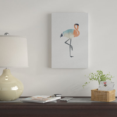 « pastel flamant rose », impression sur toile
