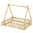 Tent-Inspired Floor Bed With Guardrails, Slats, And Playful Door Opening-953055926-953055915