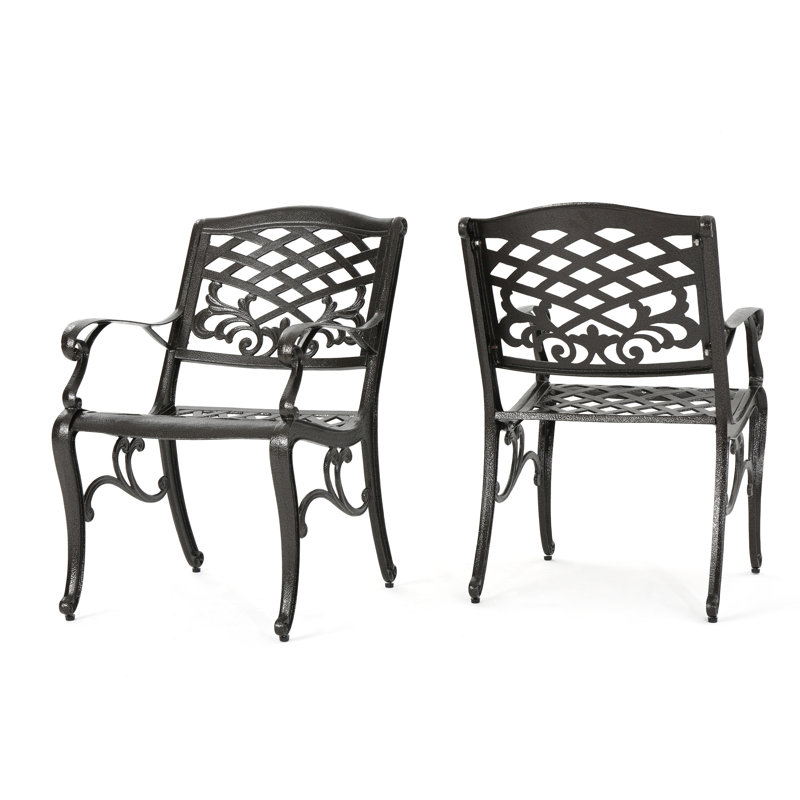 PHOENIX ARM CHAIR(set of 2), Bronze
