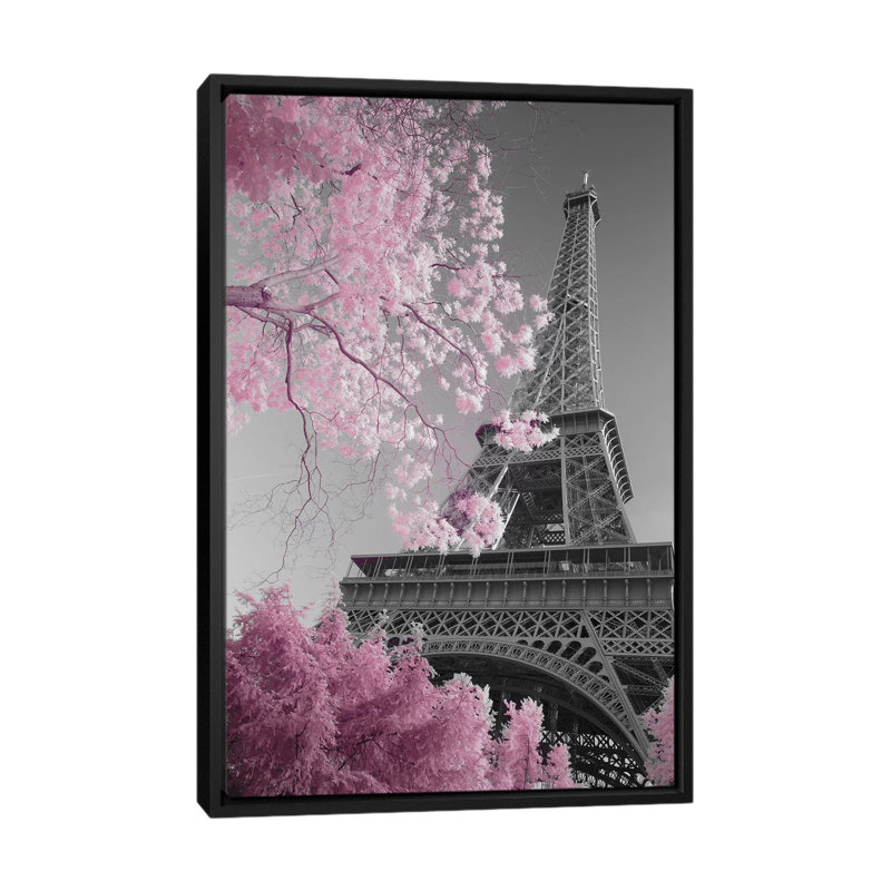 «Paris Eiffel Tower XIII», reproduction, H 60 po x l 40 po x P 1,5 po, Cadre noir