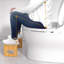 Tabouret de toilette pliable 7 pouces en bambou - Tabouret de salle de bain pour adultes et enfants