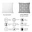 Coussin décoratif à motif géométrique losange noir et blanc Diamond-1356080026