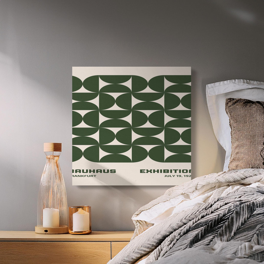 Bauhaus Exhibition Canvas Wall Art, Modern Geometric Print, Gallery Wrapped Canvas, Ready to Hang, Archival Inks, Statement Piece