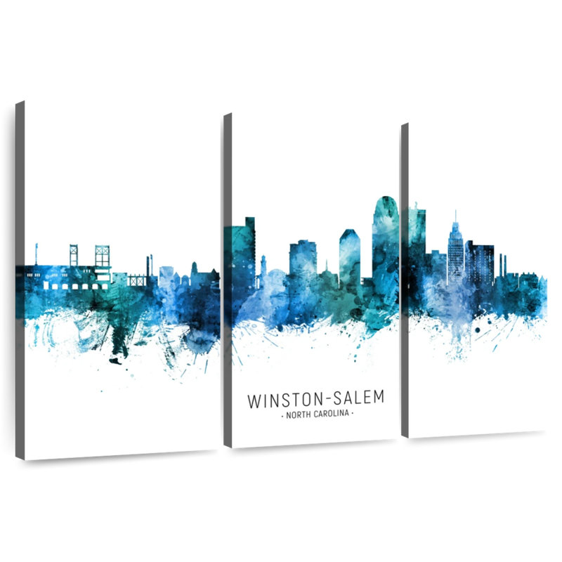 Winston-Salem NC Skyline I, 36" H x 57" W