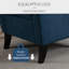 Fauteuil d'appoint capitonné à dossier haut