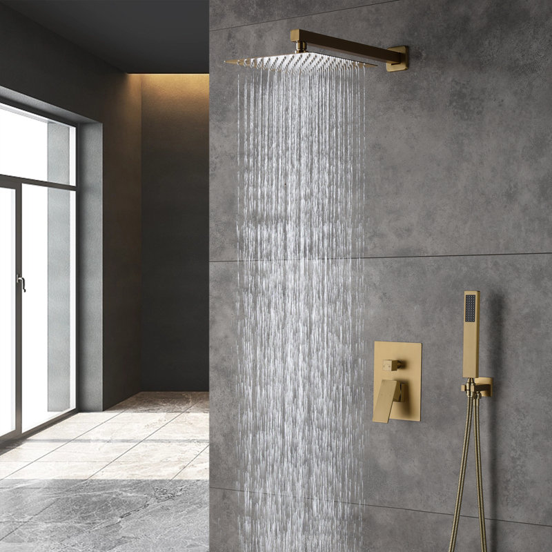 All-In-One Kit with Rough in-Valve, Brushed Gold