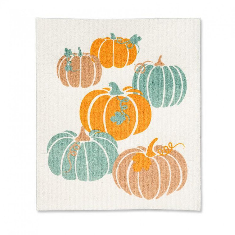 Set Of 2 Pastel Pumpkins Dishcloths