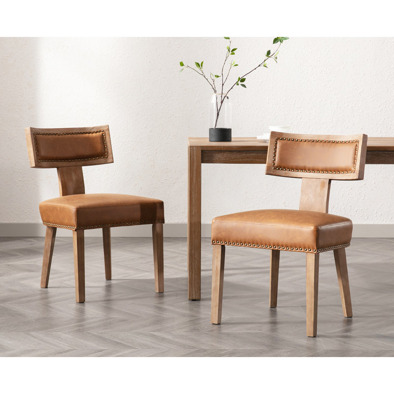 Chaises de salle à manger Faranda, Brun, Bois