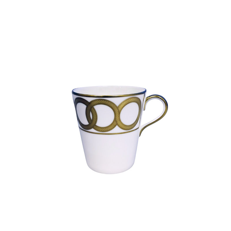 Riviera Bone China Coffee Mug, White