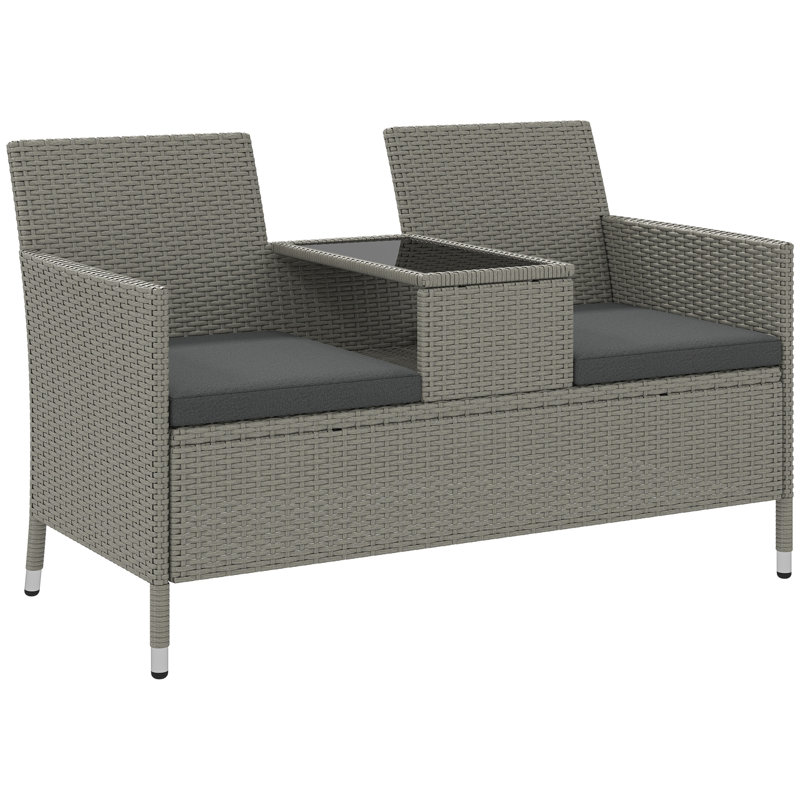 133cm Wide Patio Sofa with Cushions