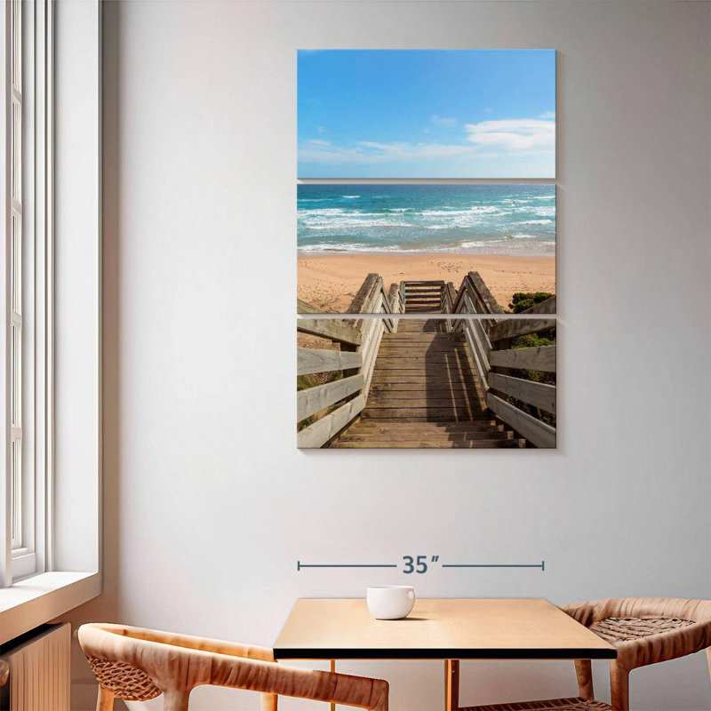 Escalier de plage Lilie Phillip, H 65 po x l 42 po