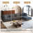 5 - Piece Upholstered Gray Corduroy Modular Sectional with Pillow Back and Removable Ottoman-994786016