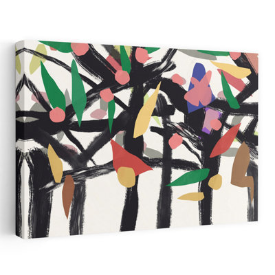 Vibrant Abstract Trees Abstract Modern Landscape Nature Wall Art Print