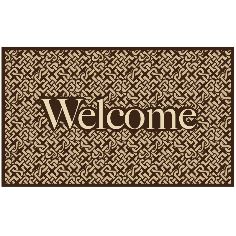 Caoutchouc recyclé 18 po x 30 po tapis de porte extérieur antidérapant Dejong