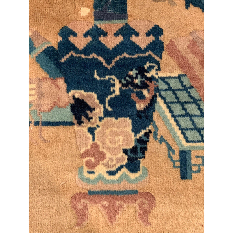 Canvello Vintage Beige And Brown Rug For Living Room - 3'11'' X 6'3''