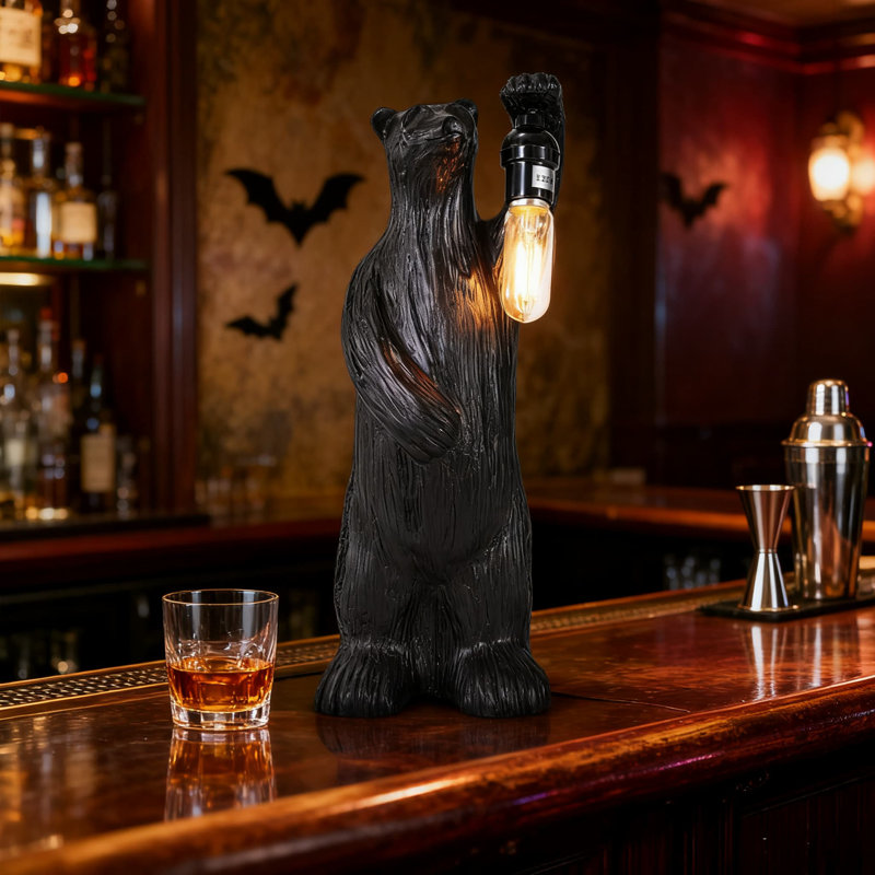 Lampe de table gothique avec fonction mémoire, éclairage à intensité variable à 3 voies pour le salon de la chambre à coucher, lampe de table de chevet en résine avec ampoule incluse