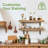 16 Inch Solid Wood Wall Mounted Floating Shelves, Towel Racks For Bathroom, Decorative Organizer For Bedroom, Kitchen, Living Room, Carbonized Wood Color-126237243