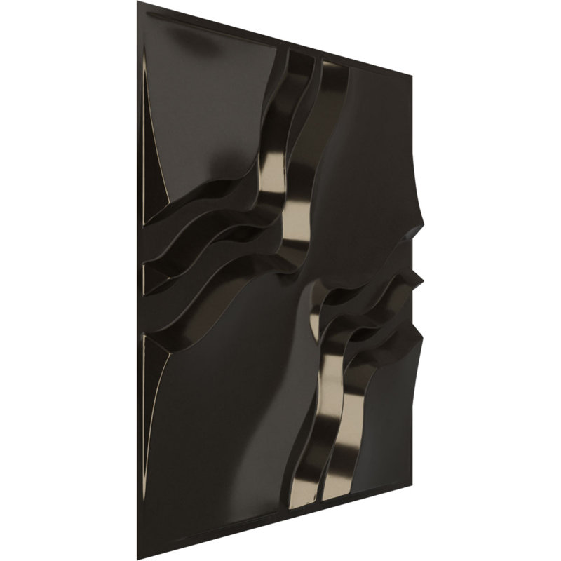 Panneau mural décoratif 3D Rogue EnduraWall l 19 5/8 po x H 19 5/8 po, gris anthracite métallique (couvre 2,67 pieds carrés)