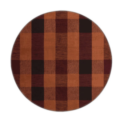Tapis intérieur / extérieur noir à carreaux