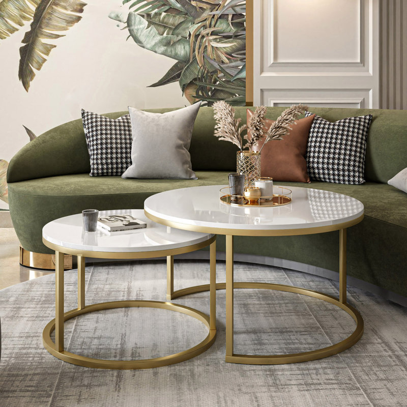Ladetto Frame Coffee Table, White, 48cm H x 70cm L x 70cm W