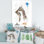 " Portrait Of A Giraffe And Child " Painting Print