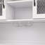 70,9 po Armoire de rangement pour garde-manger rustique, huche de cuisine avec prises à DEL et armoire à vin avec portes et tablettes, blanc-51629857