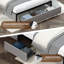 Structure de lit en métal avec tête de lit tapissier, tiroirs de rangement, ports de chargement USB et Type-C, aucun sommier nécessaire-1506108400-1506108398