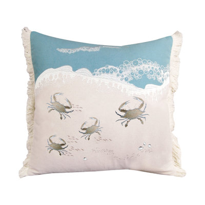 Crab with Waves Pillow