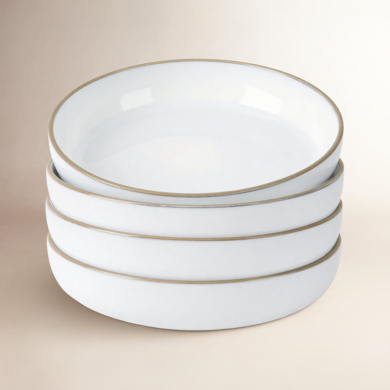 Willsboro 30oz. Stoneware Pasta Bowl, Snowy White