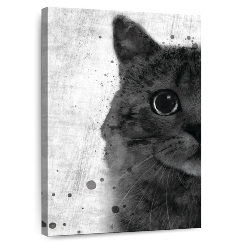 Brampt Black And White Cat, 45" H x 30" W