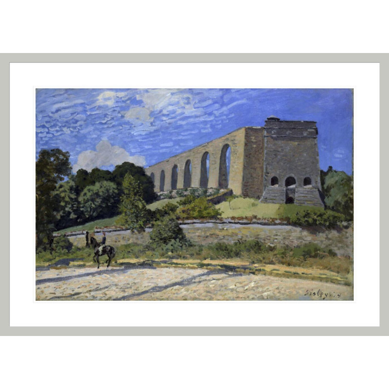 «Aqueduct at Marly» par Alfred Sisley, impression giclée sur cadre, 30.18" H x 41.5" W