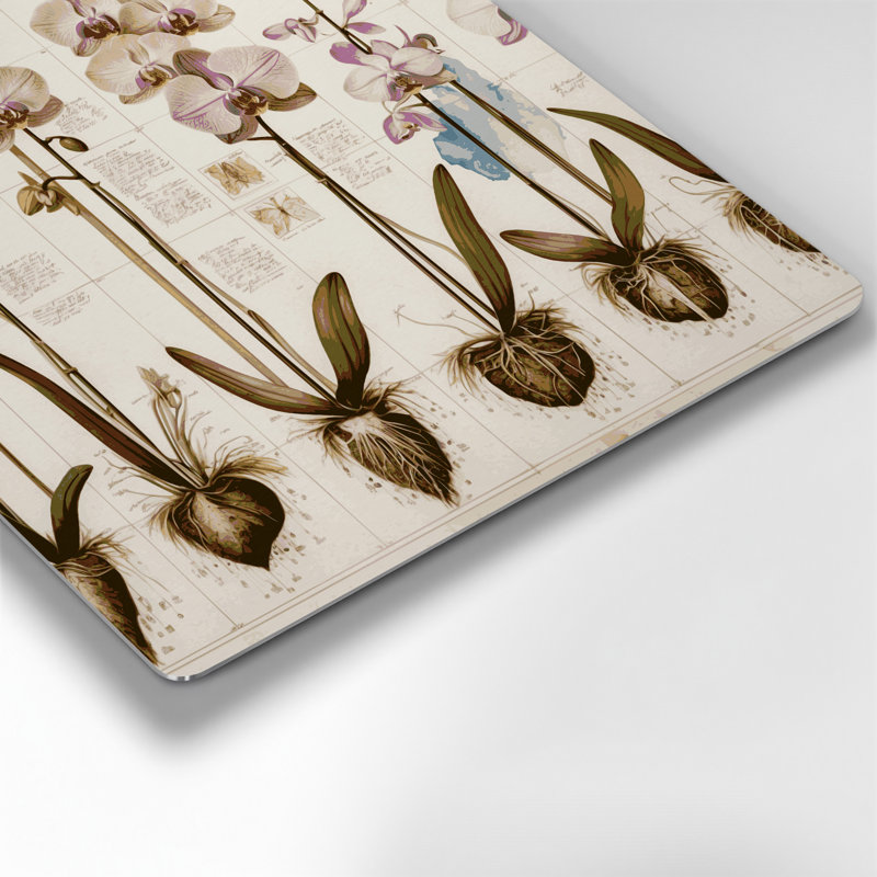Art botanique beige, botanique, H 96 po x l 96 po x P 0,05 po
