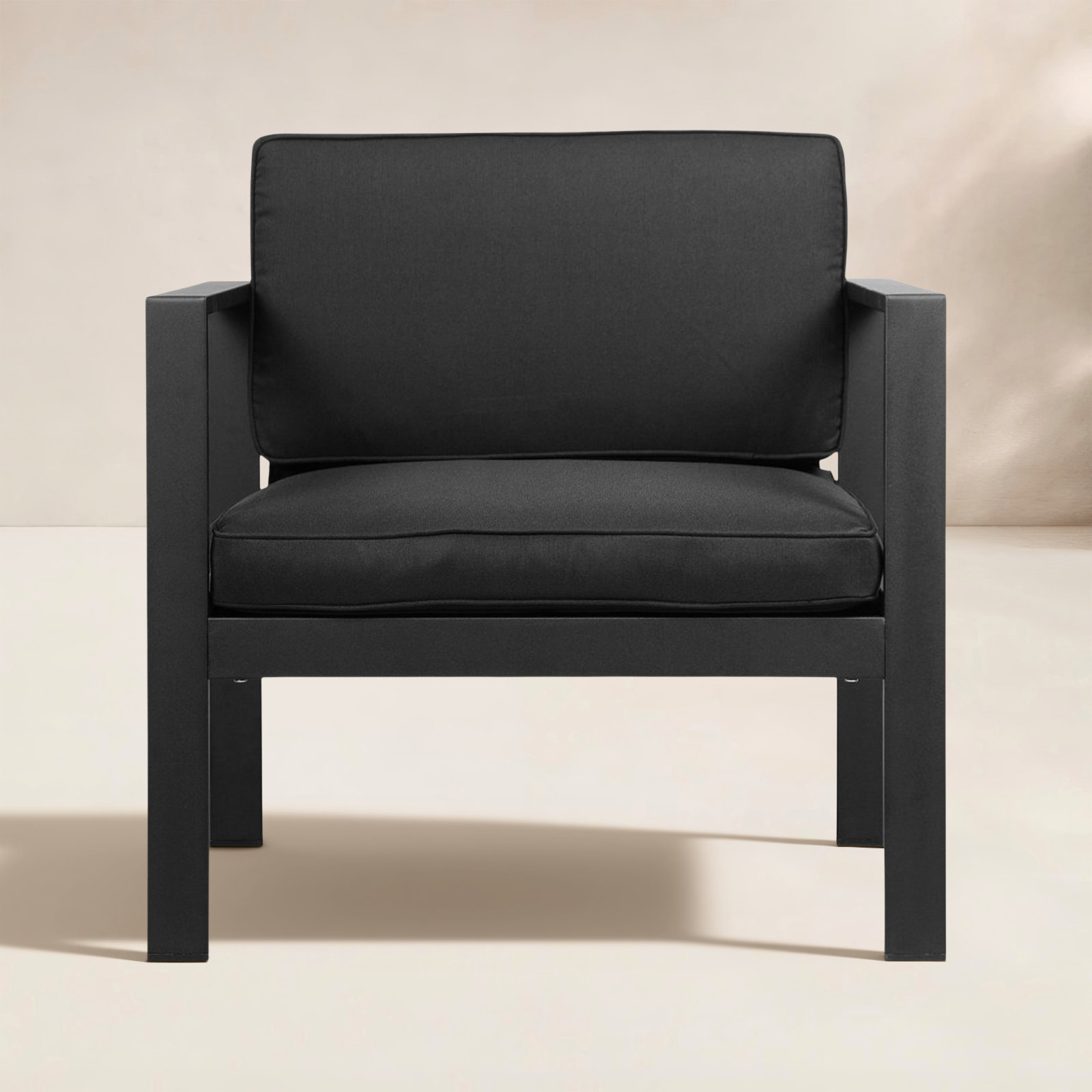 Aynura Patio Lounge Chair, Black