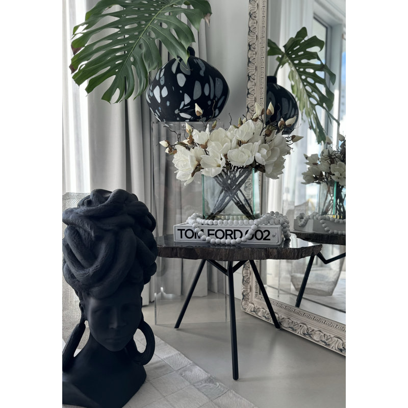 Magnolia Arrangement in Vase, White