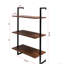3 niveaux et 2 tablettes en bois flottantes fixées au mur en métal pour les accessoires de salle de bain