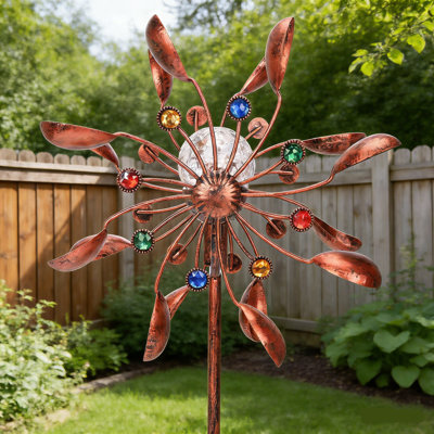 Girouette solaire 75 "avec lumières à DEL - Décoration de jardin cinétique