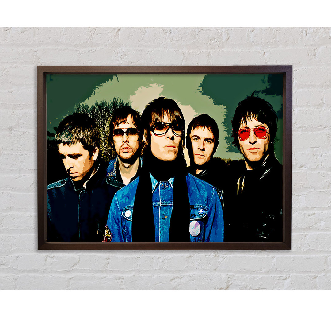 Oasis Pop Art Colour - Einzelner Bilderrahmen Kunstdrucke auf Leinwand