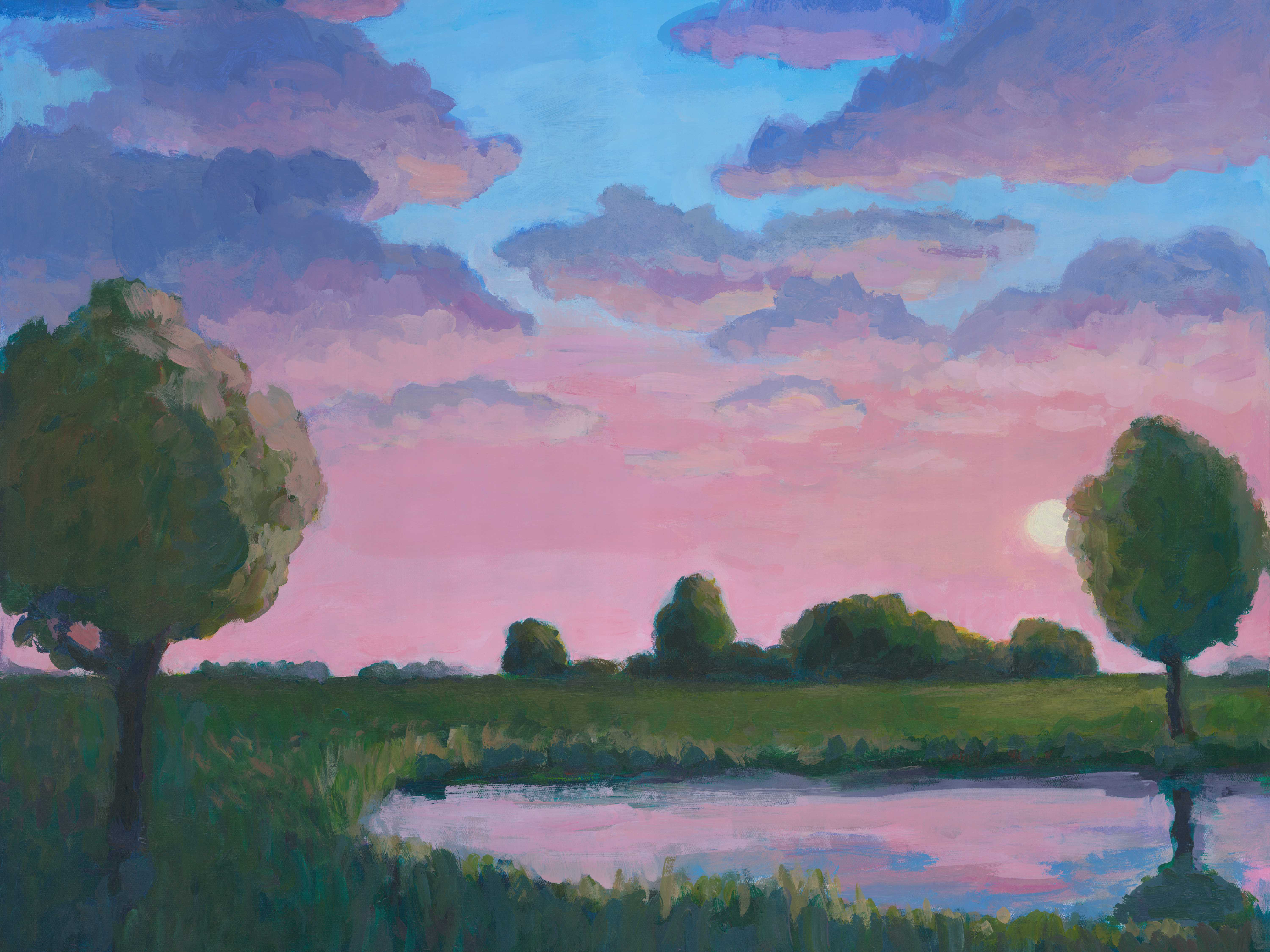 Winston Porter Landscape Sunset - Wrapped Canvas Print - Wayfair Canada