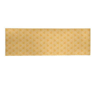Tapis jaune/blanc zig zag