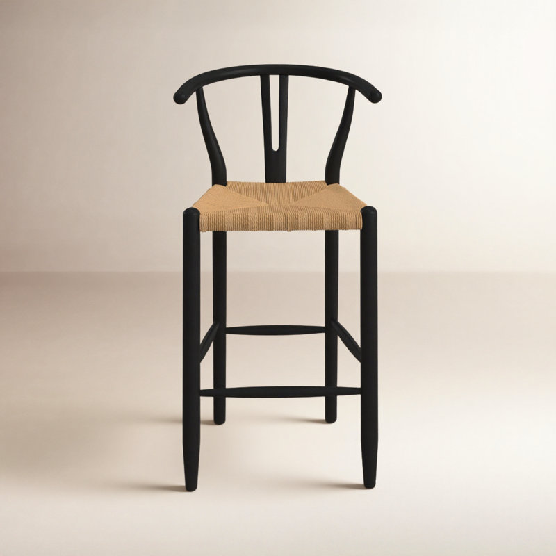 Albarado Counter & Bar Stool, Counter Stool (26” Seat Height), Natural/Black