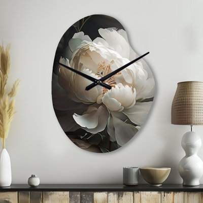 Horloge murale en forme de pivoine Fallie