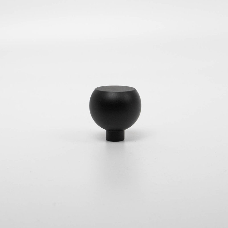 ROUS Hardware Mid Century Modern Sphere Knob, Charcoal (Black)