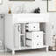 Single Bathroom Vanity with @Solid + Manufactured Top