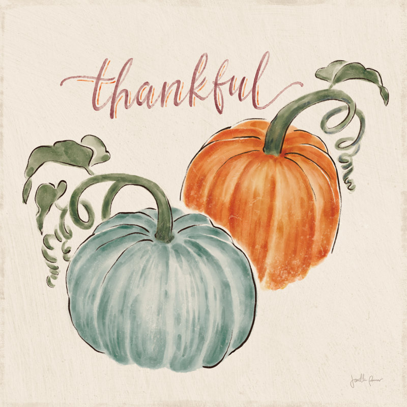 Harvest Jewels III Pumpkins by Janelle Penner - Wrapped Canvas Painting, 30cm H x 30cm W x 3.8cm D