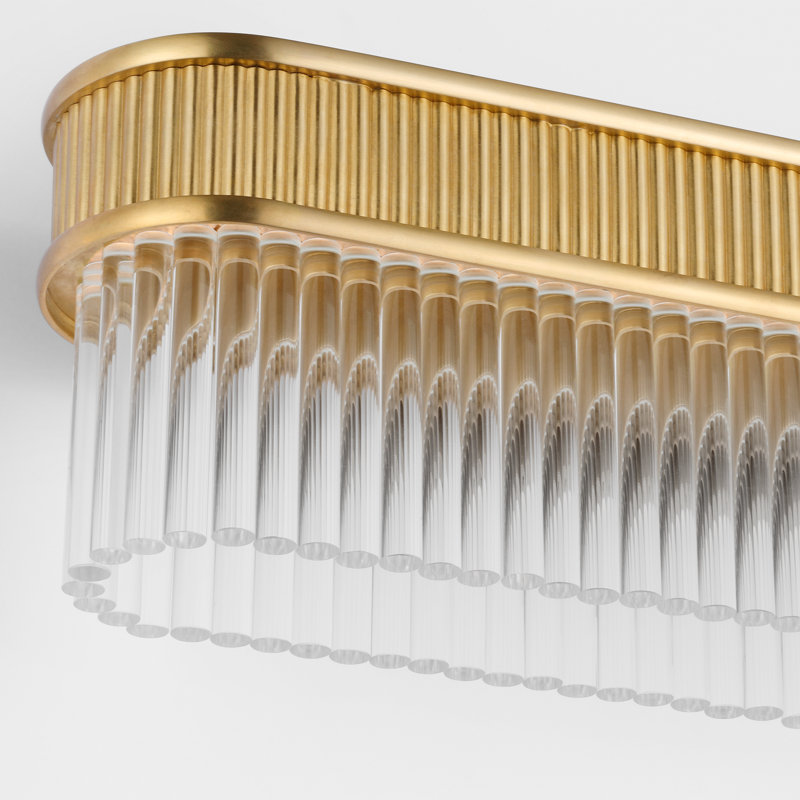 Menil 5 - Light LED Bath Bar by Marie Flanigan, Soft Brass