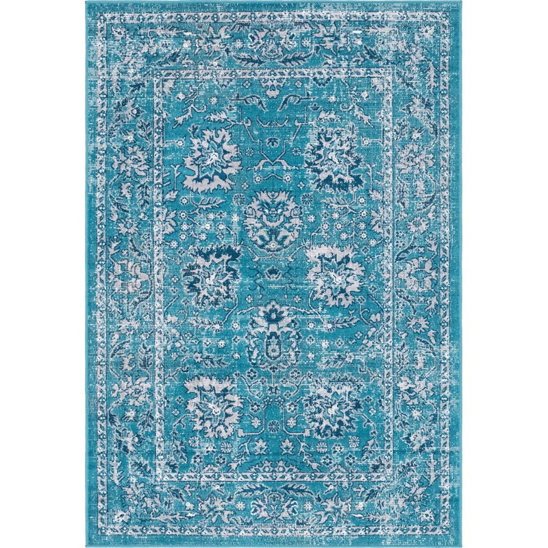 Floral Indoor Rug, Rectangle 4'1" x 6'1"