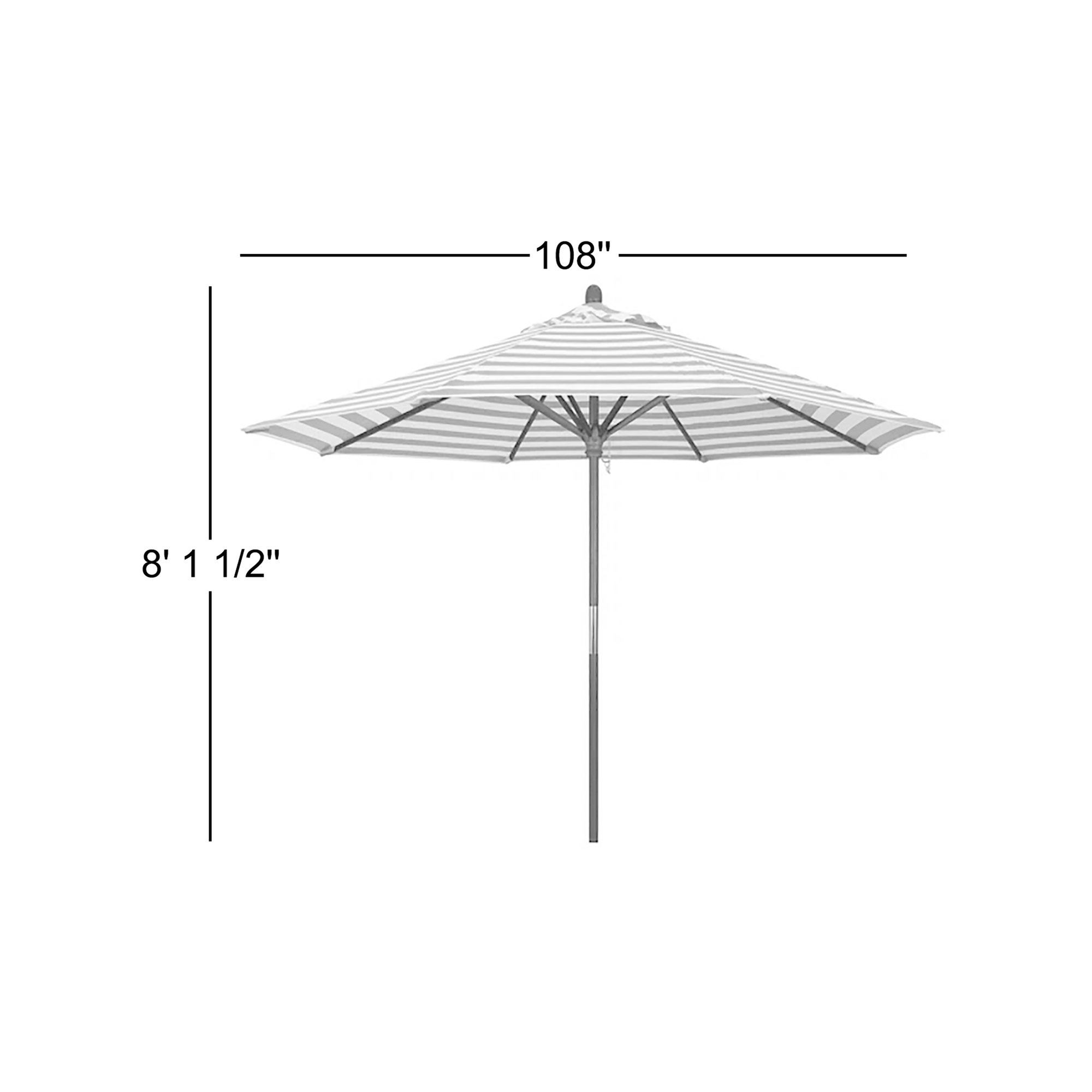 Manford 108'' Outdoor Umbrella, Hunter Green Performance